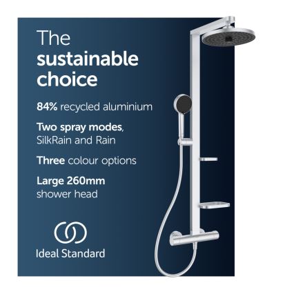 Ideal Standard BD583SI - Doucheset met thermostatische mengkraan CERATHERM ALU+, mat chroom