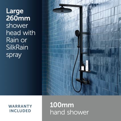 Ideal Standard BD583XG - Doucheset met kraan CERATHERM ALU+ mat zwart