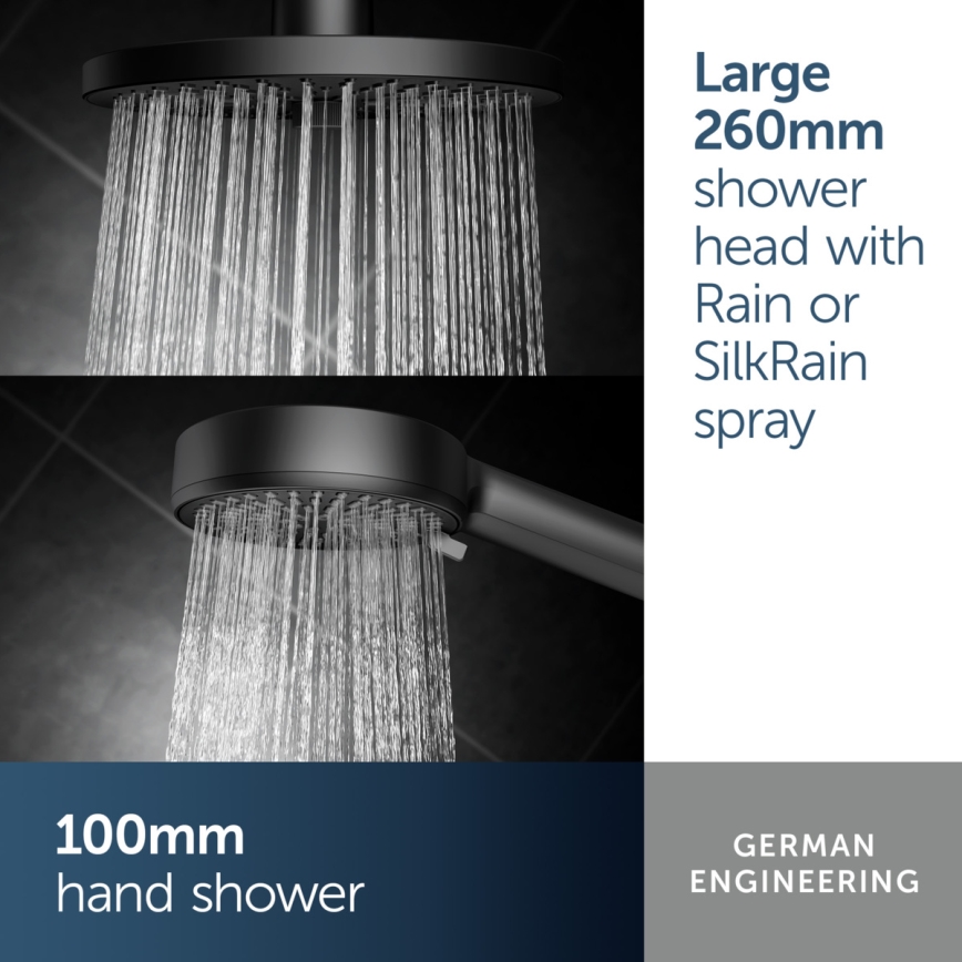 Ideal Standard BD584XG - Doucheset met mengkraan CERAFLOW ALU+ mat zwart