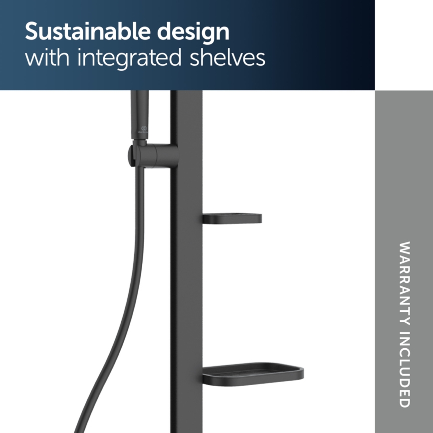 Ideal Standard BD584XG - Doucheset met mengkraan CERAFLOW ALU+ mat zwart