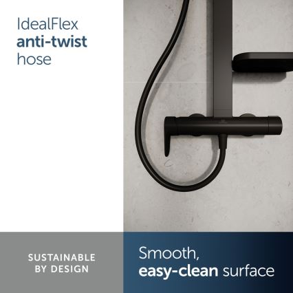 Ideal Standard BD584XG - Doucheset met mengkraan CERAFLOW ALU+ mat zwart
