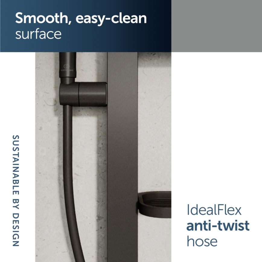 Ideal Standard BD586XG - Doucheset IDEALRAIN ALU+ mat zwart