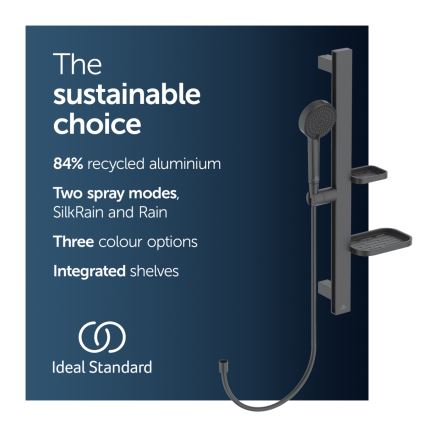 Ideal Standard BD586XG - Doucheset IDEALRAIN ALU+ mat zwart