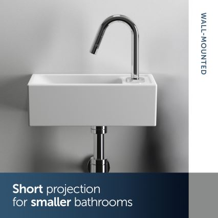 Ideal Standard E211201 - Wandgemonteerde wastafel I.LIFE S 37x21 cm keramiek/wit