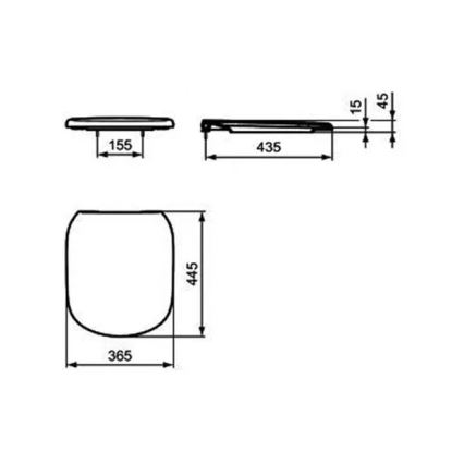 Ideal Standard T352901 - Toiletzitting SoftClose TESI wit