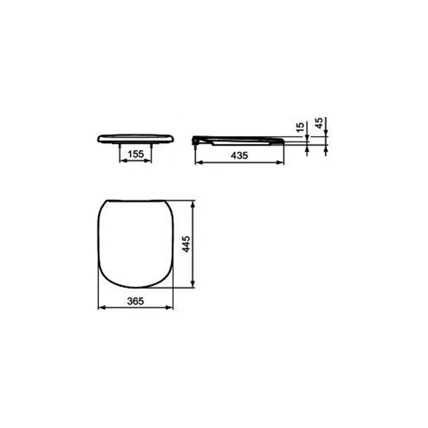 Ideal Standard T352901 - Toiletzitting SoftClose TESI wit