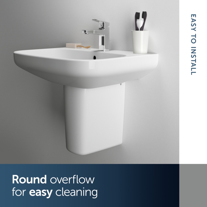 Ideal Standard T470501 - Wandgemonteerde wastafel I.LIFE A 60x48 cm keramiek/wit