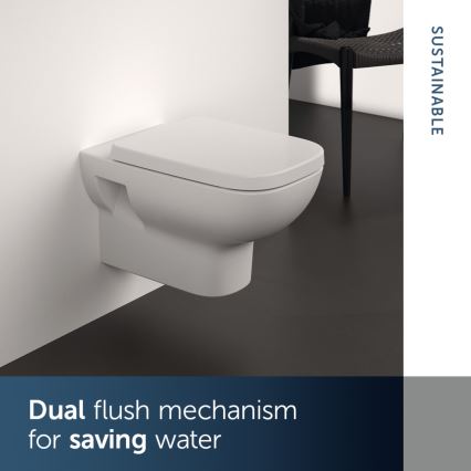 Ideal Standard T471701 - Hangend toilet zonder spoelrand I.LIFE A keramiek/wit