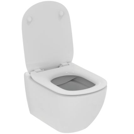 Ideal Standard T536001 - Hangend toilet zonder spoelrand met SoftClose-zitting TESI keramiek/wit
