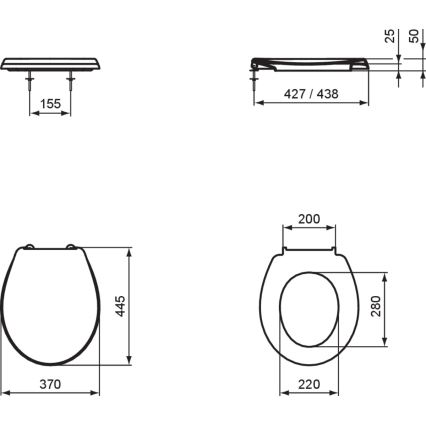 Ideal Standard W302601 - witte WC-bril