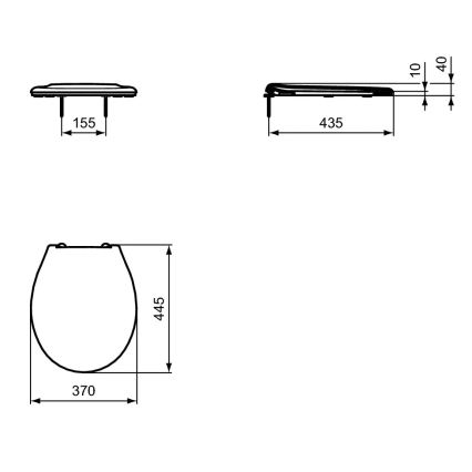 Ideal Standard W835001 - Witte WC-bril