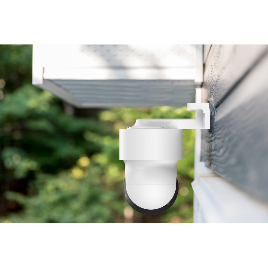 Slimme buitencamera met bewegingssensor, 2K, 12V, IP65, Wi-Fi (Tuya), wit
