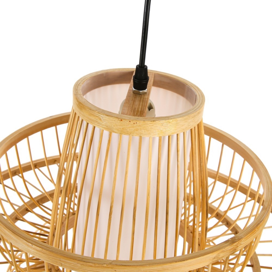Hanglamp aan een koord PINCHOS 1xE27/40W/230V diameter 45 cm bamboe