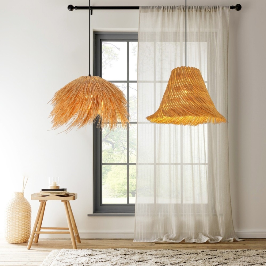 Hanglamp aan een koord NATURALEZA 1xE27/40W/230V diameter 55 cm rotan