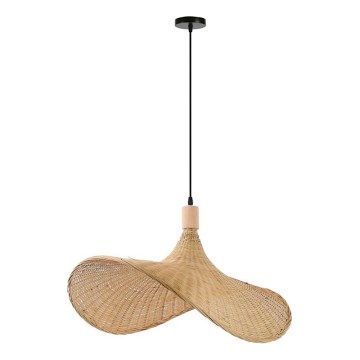 Immax 08289L - Hanglamp aan een koord SOMBRERO 1xE27/40W/230V diameter 70 cm rotan