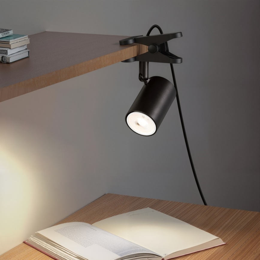 Klemlamp PUNTO 1xGU10/9W/230V zwart