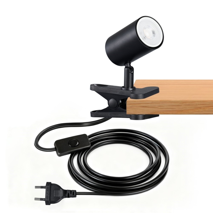 Klemlamp PUNTO 1xGU10/9W/230V zwart