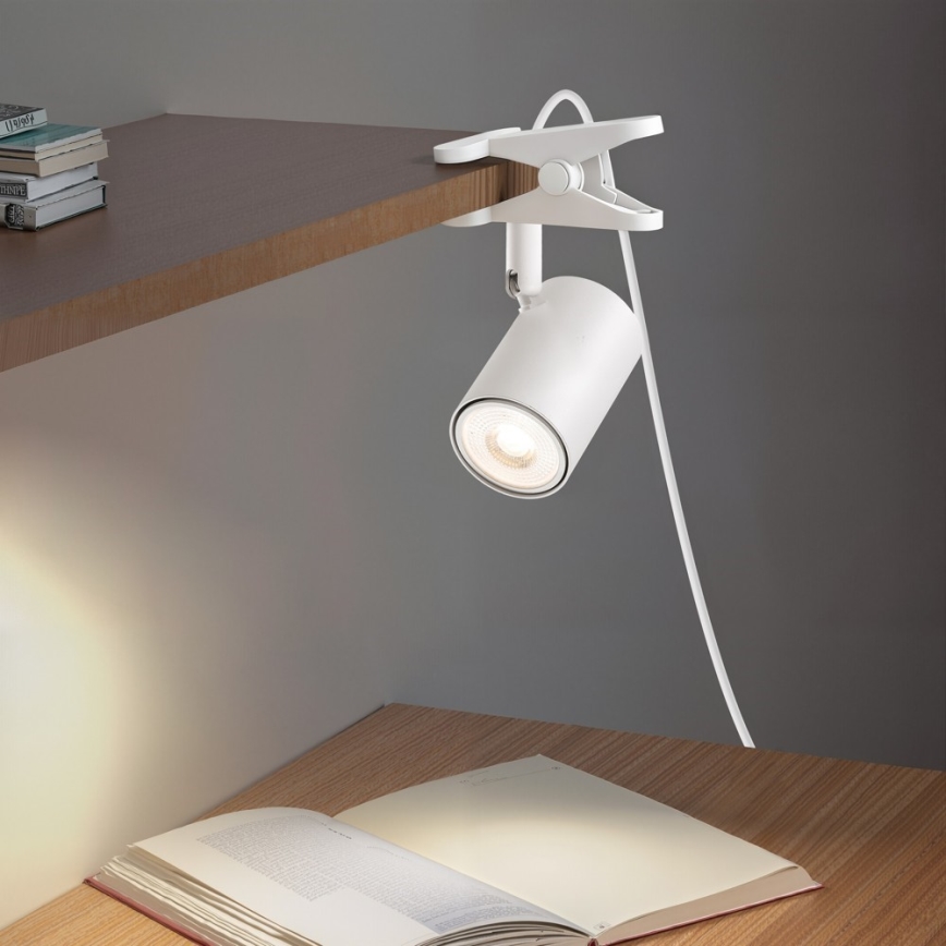 Klemspot PUNTO 1xGU10/9W/230V wit