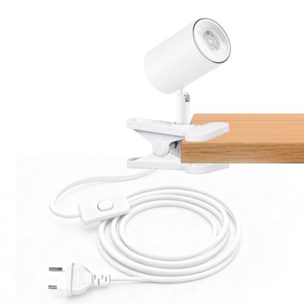 Klemspot PUNTO 1xGU10/9W/230V wit