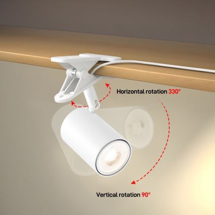 Klemspot PUNTO 1xGU10/9W/230V wit