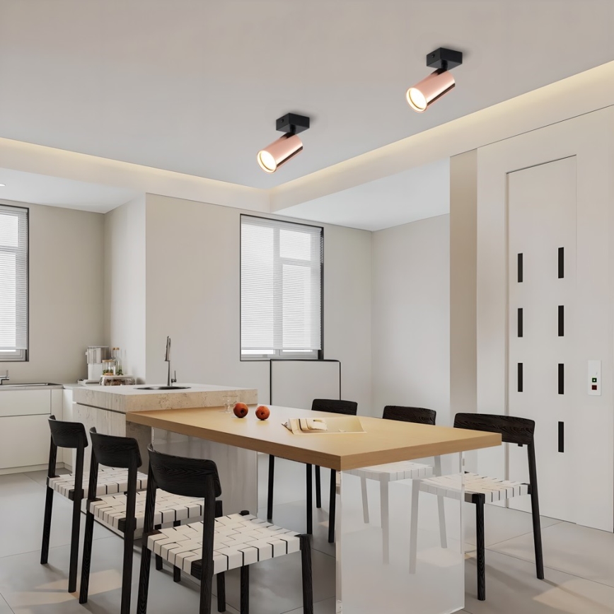 Spotlamp PUNTO 1xGU10/9W/230V roségoud