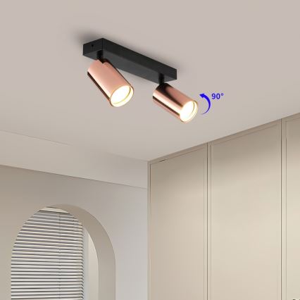 Spotlamp PUNTO 2xGU10/9W/230V roségoud