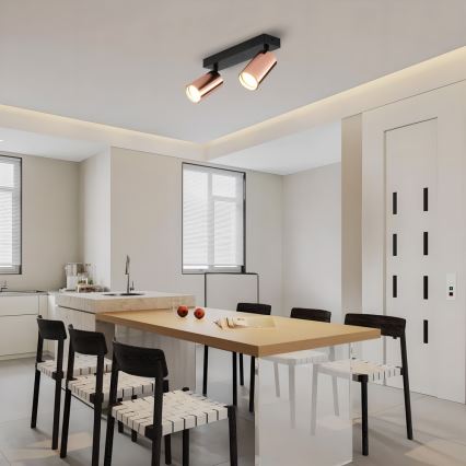 Spotlamp PUNTO 2xGU10/9W/230V roségoud