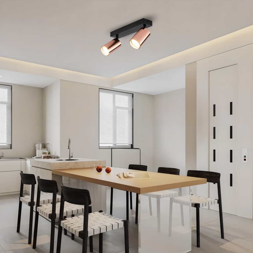 Spotlamp PUNTO 2xGU10/9W/230V roségoud