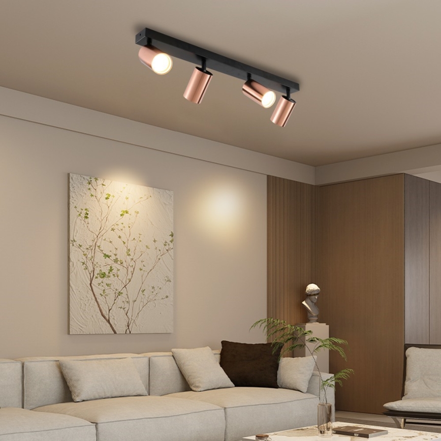 Plafondspot PUNTO 4xGU10/9W/230V roségoud