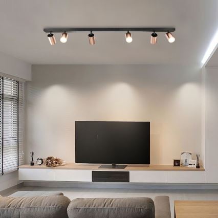 Plafondspot PUNTO 6xGU10/9W/230V roségoud
