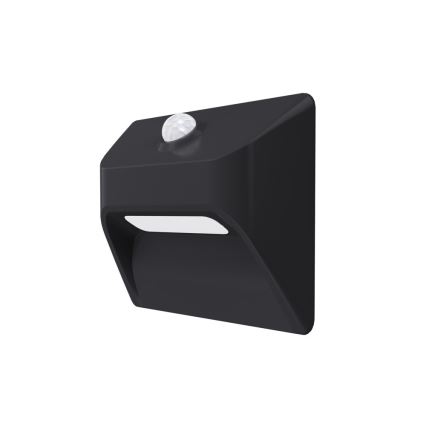 Immax 08307L - LED oplaadbare trapverlichting met bewegings- en schemersensor STEP LIGHT LED/0,3W/3,7V 2200 mAh IP53 zwart