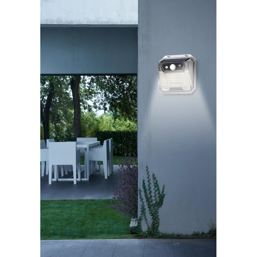LED Solar wandlamp met sensor LED/3W/5,5V IP65 1200 mAh