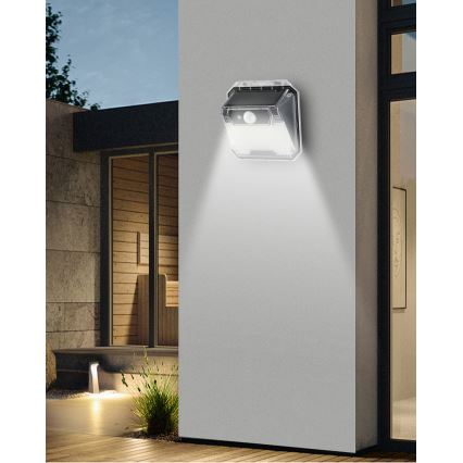 LED Solar wandlamp met sensor LED/3W/5,5V IP65 1200 mAh