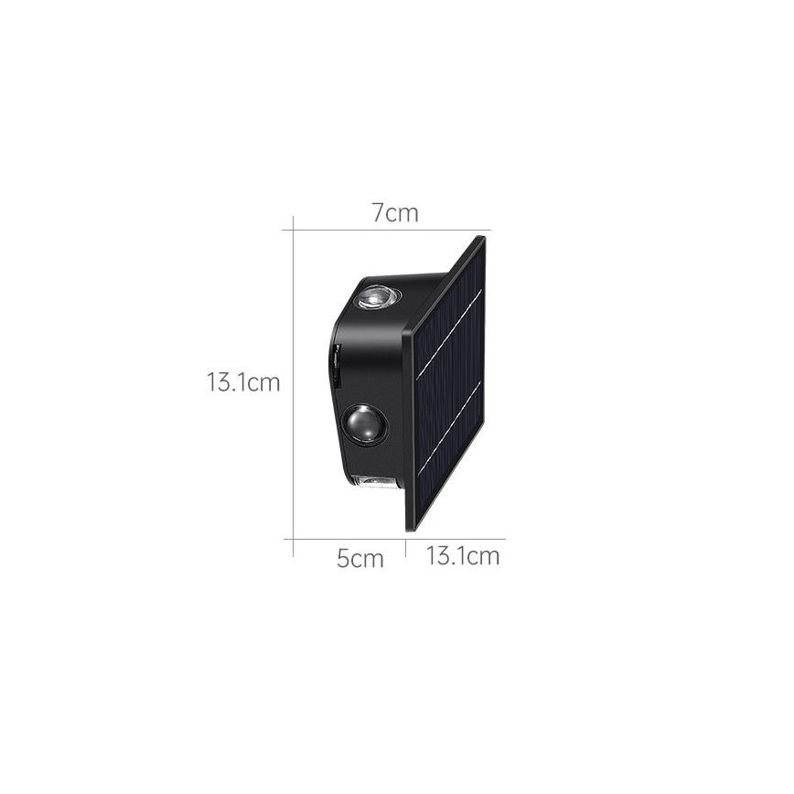 LED Solar wandlamp met sensor LED/2W/5V IP54