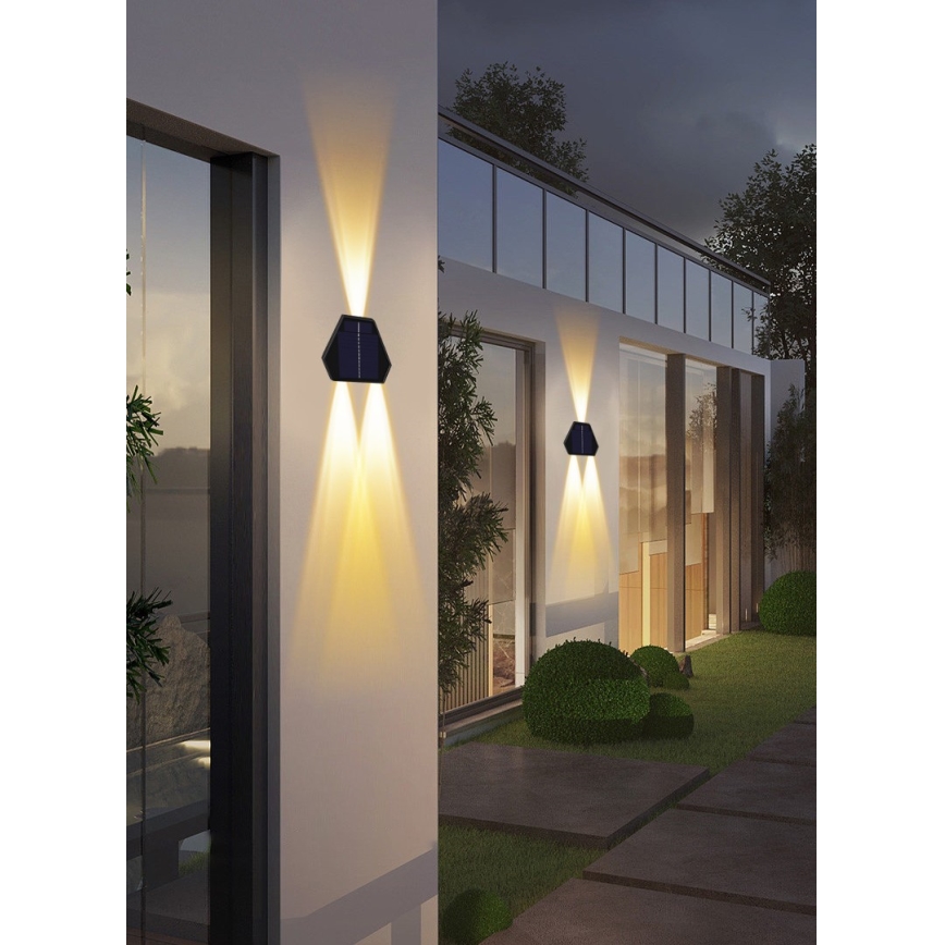 LED Solar wandlamp met sensor LED/2W/5V IP54 1300 mAh