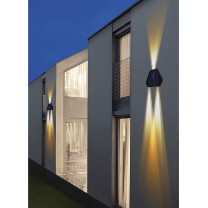 LED Solar wandlamp met sensor LED/2W/5V IP54 1300 mAh