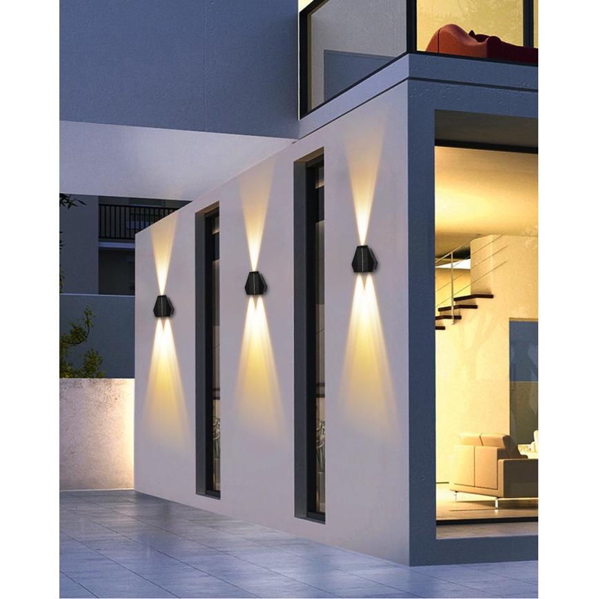 LED Solar wandlamp met sensor LED/2W/5V IP54 1300 mAh