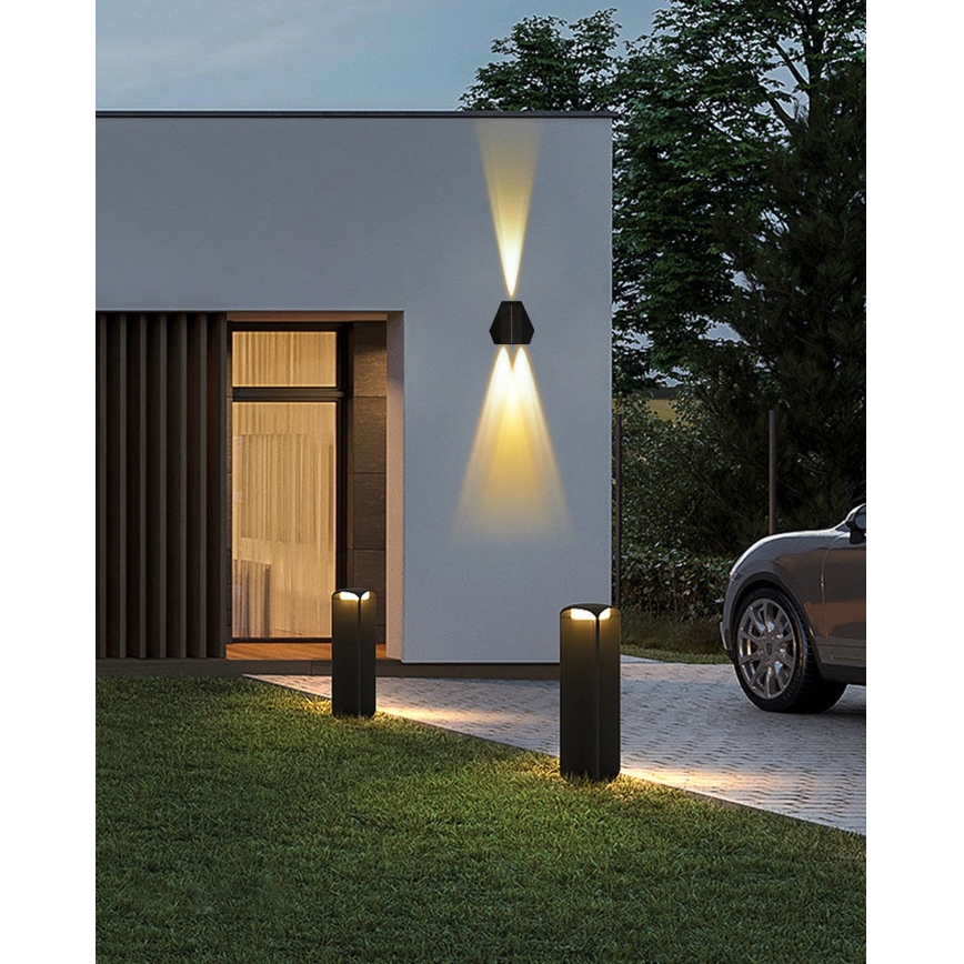 LED Solar wandlamp met sensor LED/2W/5V IP54 1300 mAh