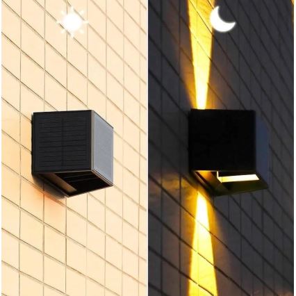 LED Solar Wandlamp met sensor LED/2W/5V IP54 1300 mAh