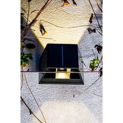 LED Solar Wandlamp met sensor LED/2W/5V IP54 1300 mAh