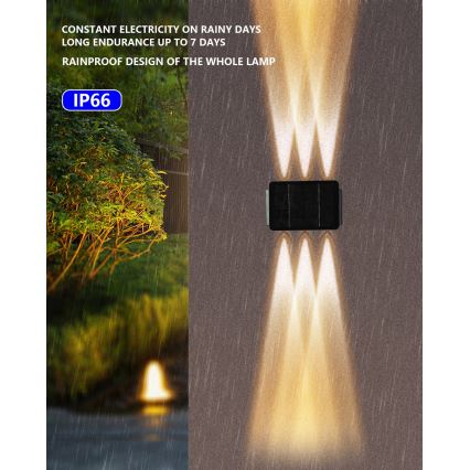 LED Solar wandlamp met een sensor LED/2W/5V IP54