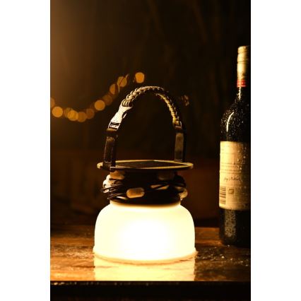 LED RGB Draagbaar zonne- oplaadbaar lamp met LED ketting LED/10W/5V 3600 mAh IP65 3600 mAh
