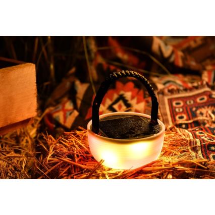 LED RGB Draagbaar zonne- oplaadbaar lamp met LED ketting LED/10W/5V 3600 mAh IP65 3600 mAh