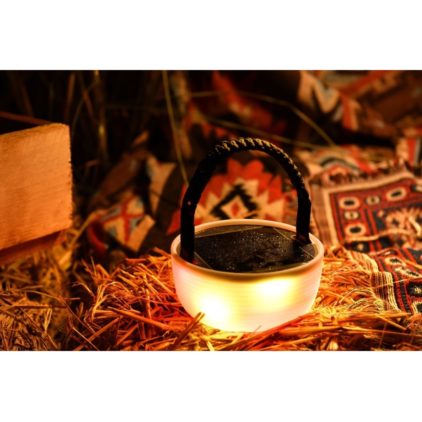 LED RGB Draagbaar zonne- oplaadbaar lamp met LED ketting LED/10W/5V 3600 mAh IP65 3600 mAh