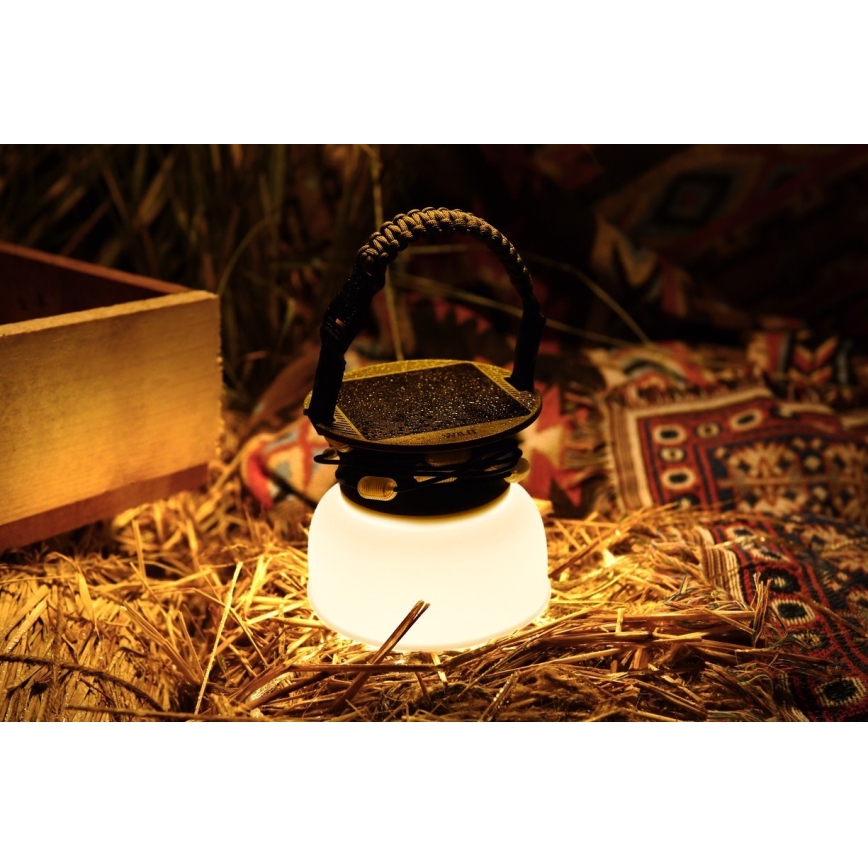 LED RGB Draagbaar zonne- oplaadbaar lamp met LED ketting LED/10W/5V 3600 mAh IP65 3600 mAh