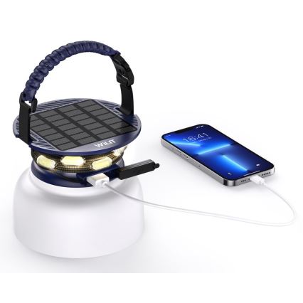 LED RGB Draagbaar zonne- oplaadbaar lamp met LED ketting LED/10W/5V 3600 mAh IP65 3600 mAh
