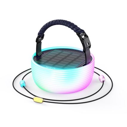 LED RGB Draagbaar zonne- oplaadbaar lamp met LED ketting LED/10W/5V 3600 mAh IP65 3600 mAh