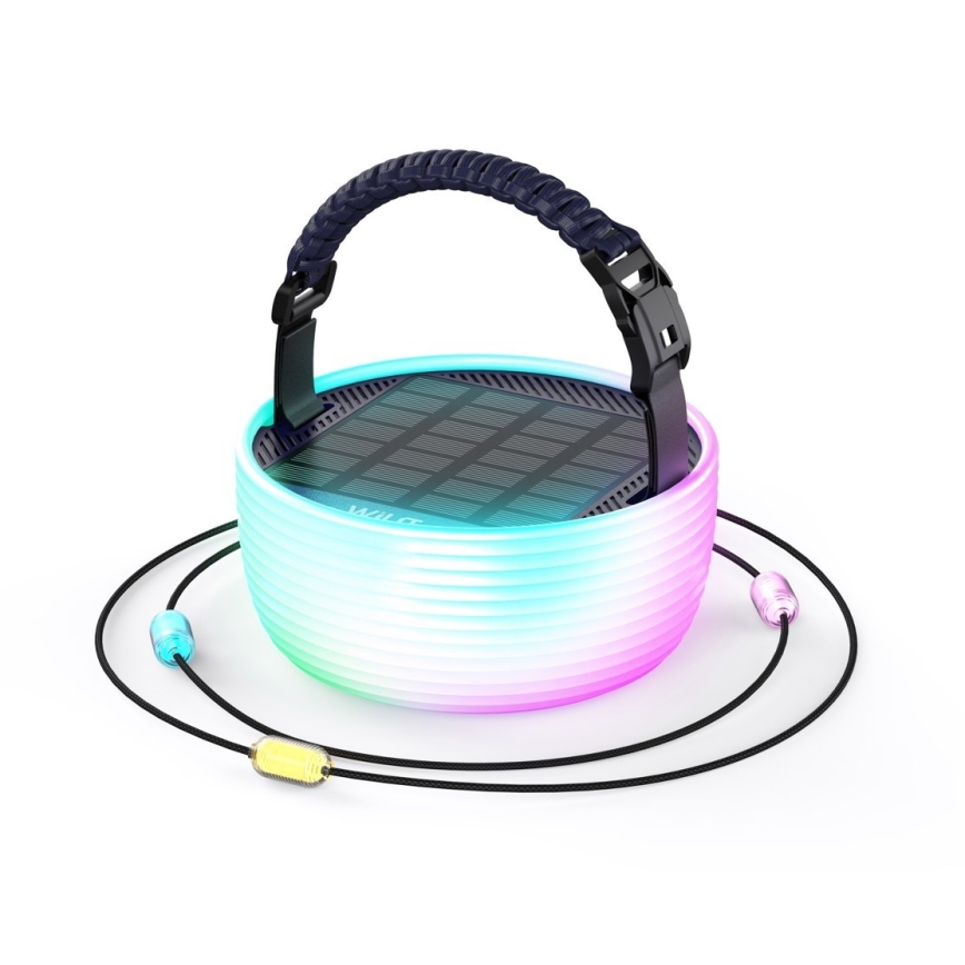 LED RGB Draagbaar zonne- oplaadbaar lamp met LED ketting LED/10W/5V 3600 mAh IP65 3600 mAh