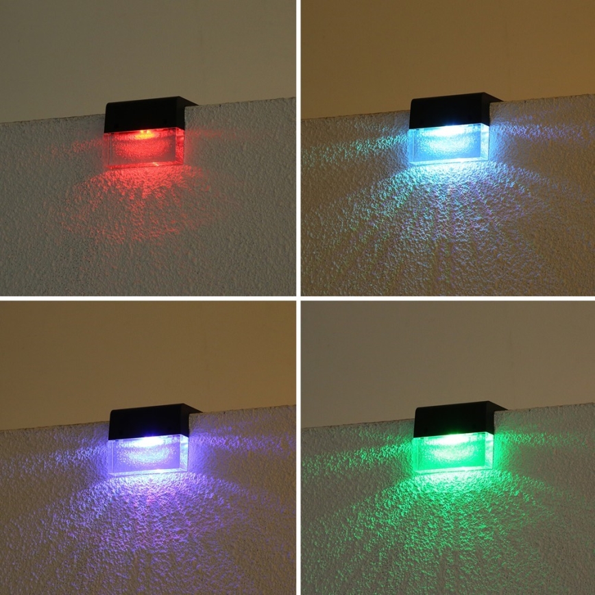 SET 2x LED RGB Solar wand lamp LED/1W/1,2V 3500K IP65 600 mAh