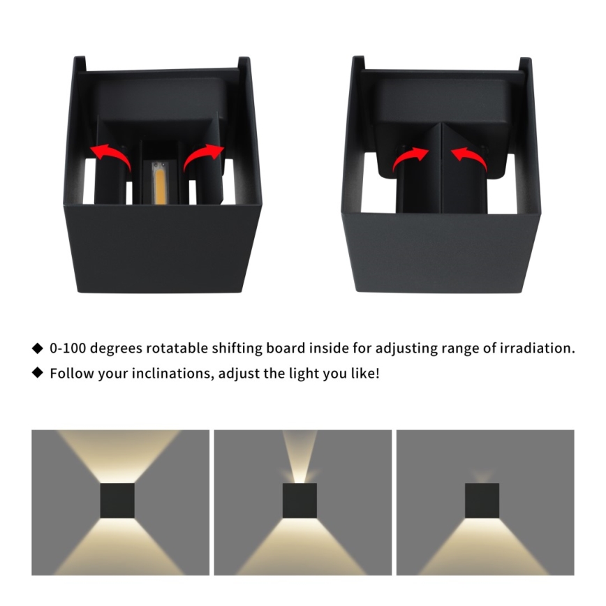 Immax 08510L - LED Buitenwandlamp DICE LED/6W/230V 3000K IP65